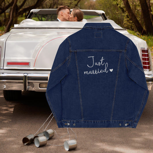 Just Married • Unisex classic and black denim jacket