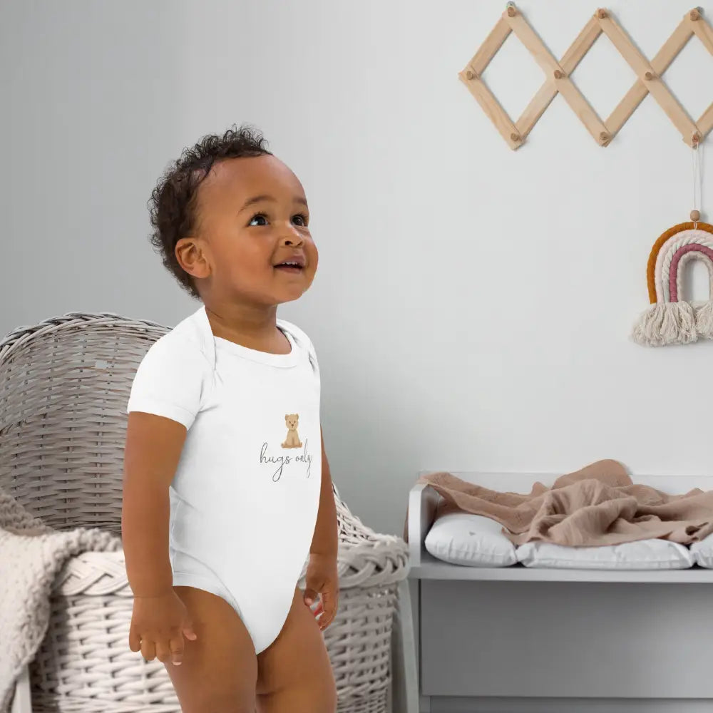 Bear Hugs Only • Organic Cotton Baby Bodysuit Couple